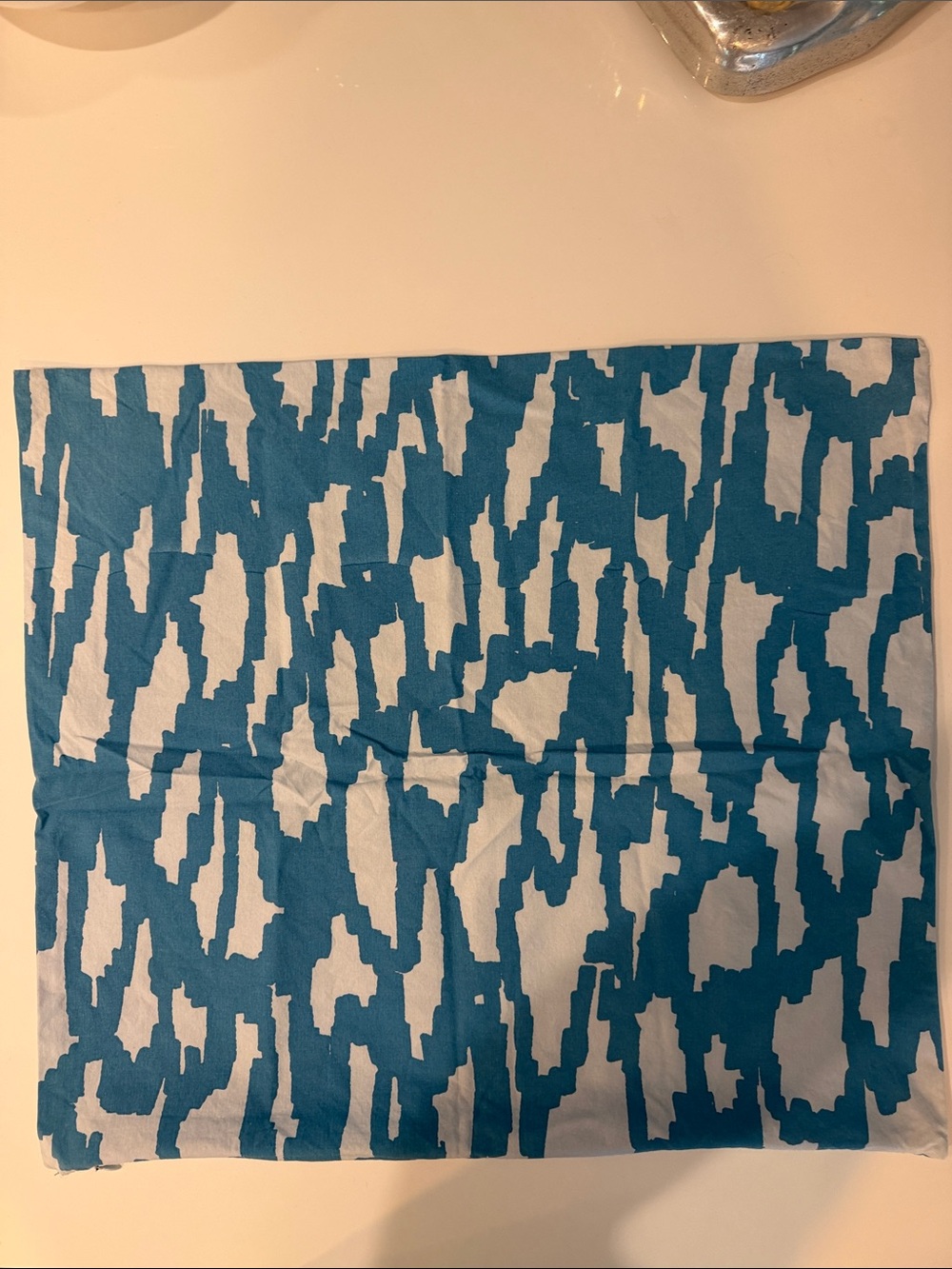 Light Blue and Aqua Abstract Accent Pillow Cover, 19x22